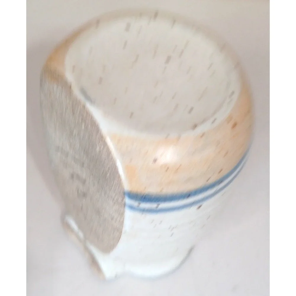 VTG Blue Heart Salt Speckled Stoneware Wall Vase Pocket 7x4 Country Cottage